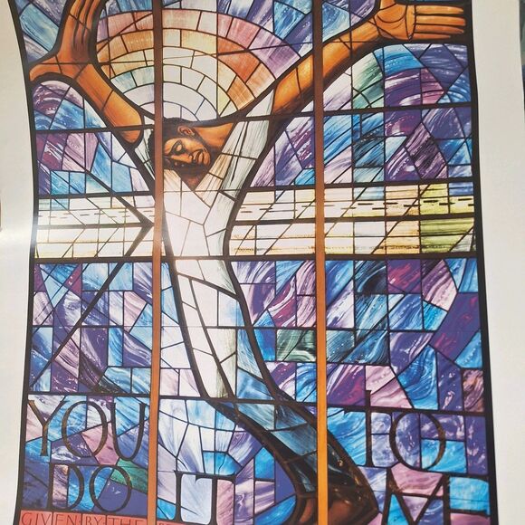 Sixteenth Street Baptist Church Stained Glass Wales Window rolled poster Alabama - Picture 3 of 7